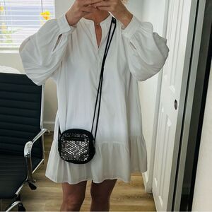 Urban Outfitters Deanna & Ozzy Black Silver Studded Leather Crosbody Bag